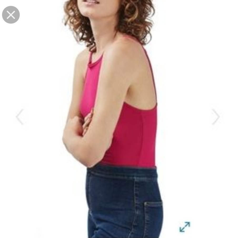 Topshop magenta body suit size 6